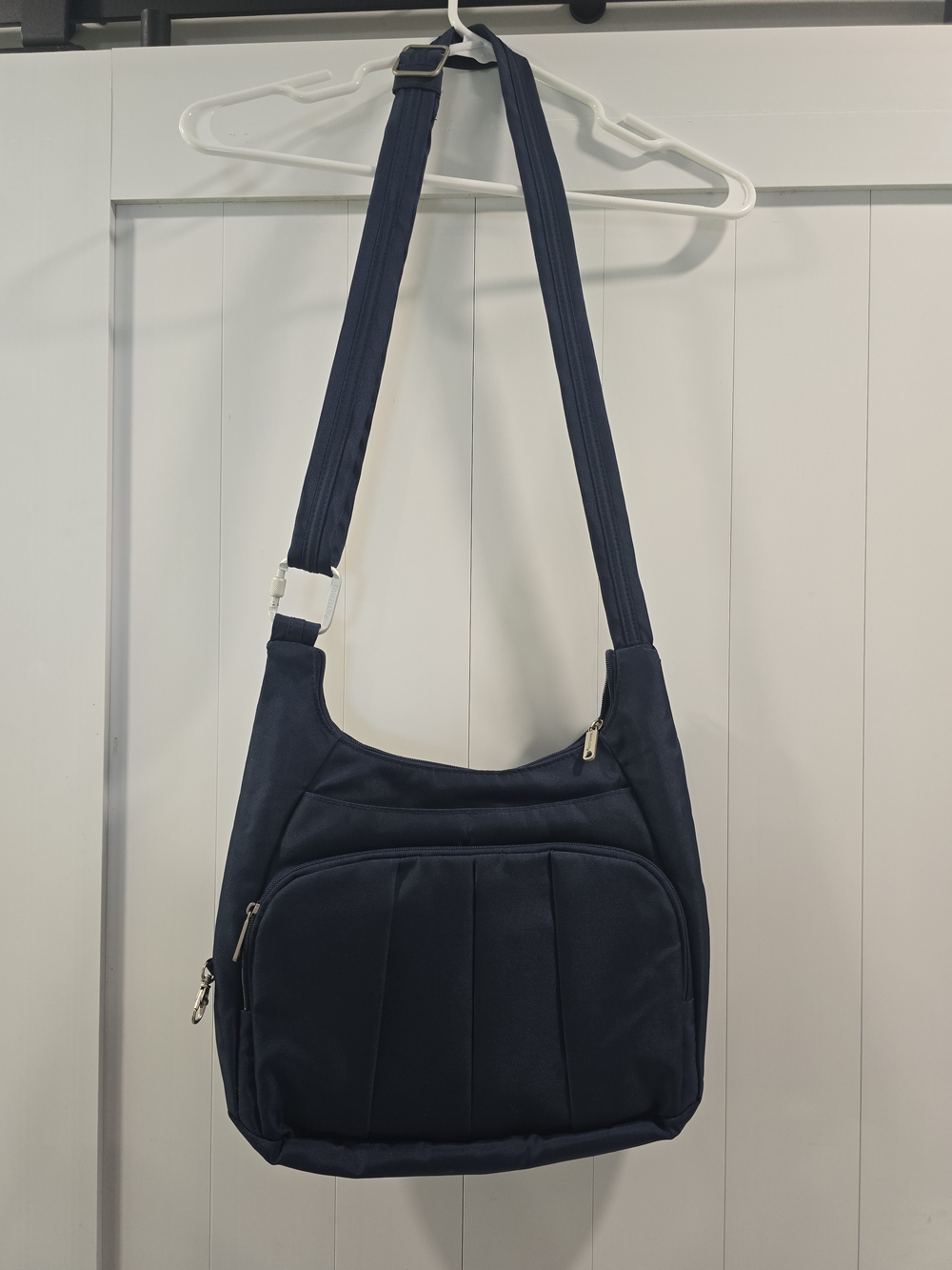 Travelon Navy Crossbody Bag with Front Zip Pocket